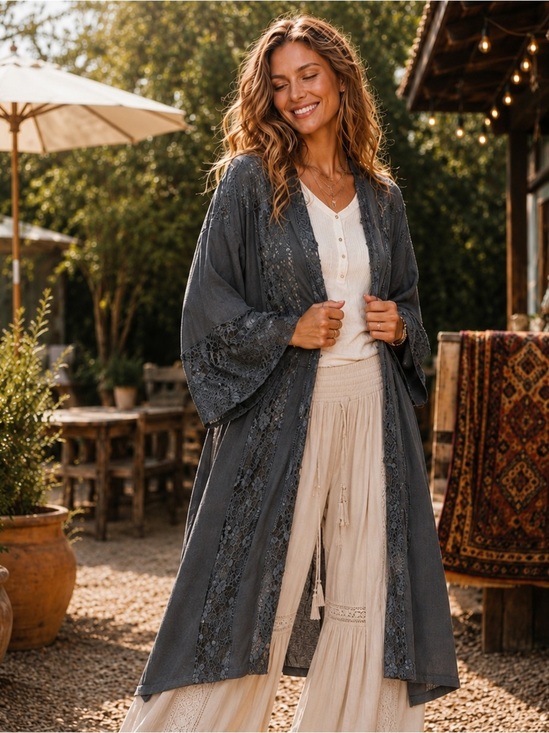 POL Pants - 🌸POL Lace Insert Duster P006